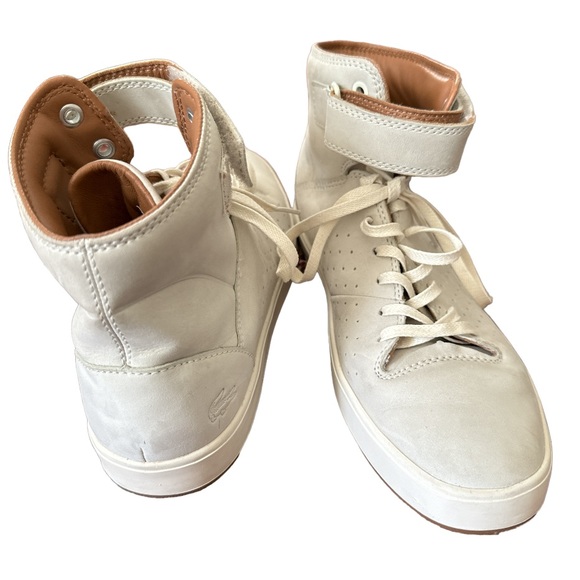 LACOSTE Women’s Tamora high top | off white sneakers| Size 8.5 - Picture 8 of 9